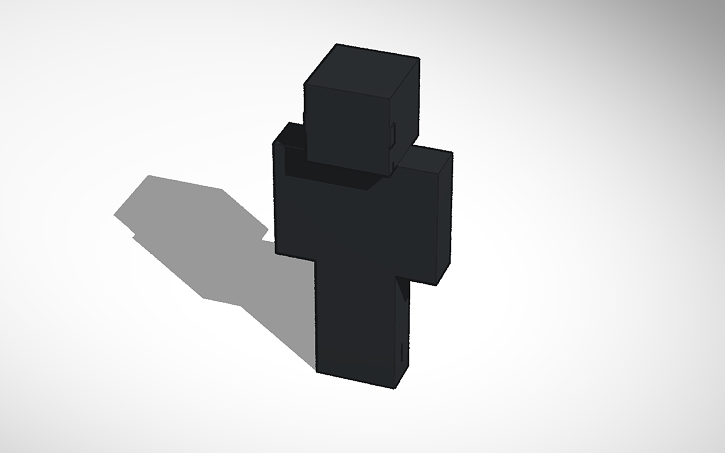 3D design minecraft figure in black | Tinkercad