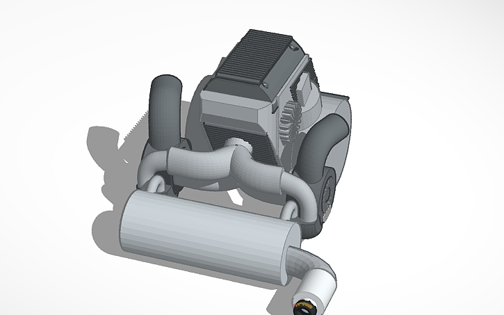 3D design kart turbo charged engine moded exhaust | Tinkercad