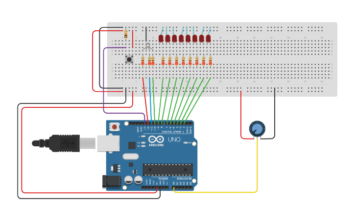 Circuit design ARD - Partie 2 : Bouton poussoir | Tinkercad