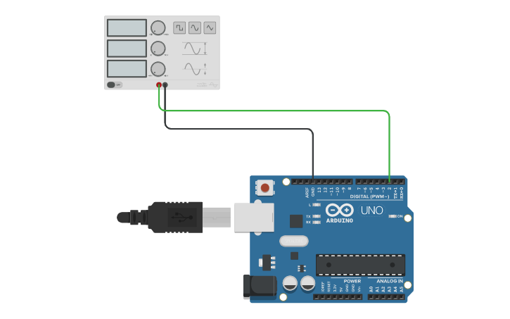 Circuit design RPM meter (encoder) - Tinkercad