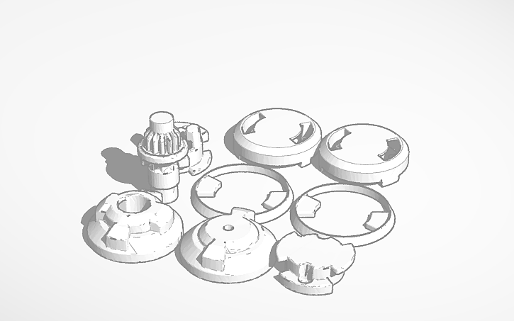 3D design Beyblade Spiral template Tinkercad