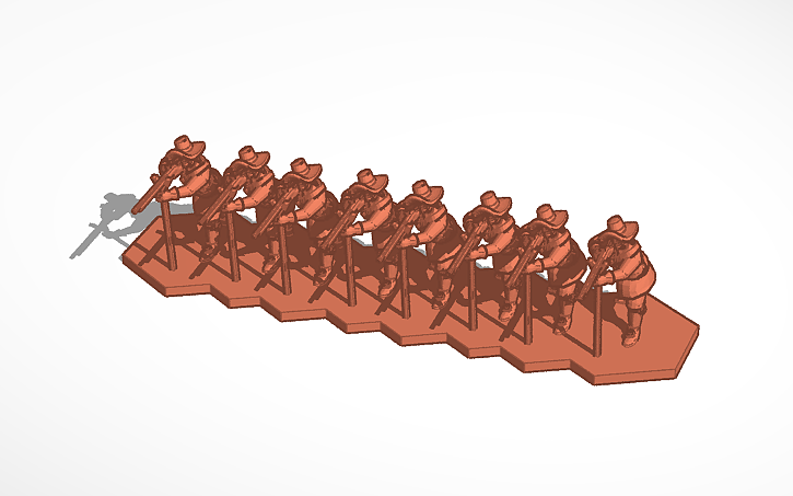 3D design musket front - Tinkercad