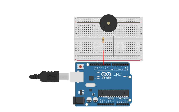 Circuit design Jingle bell - Tinkercad