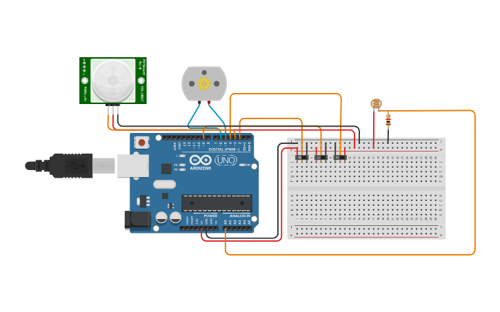 Circuit design Power Window - Tinkercad