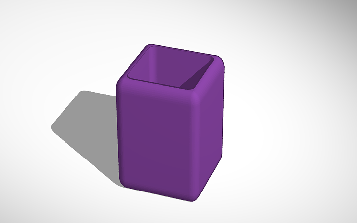 3D design rounded cube mug - Tinkercad