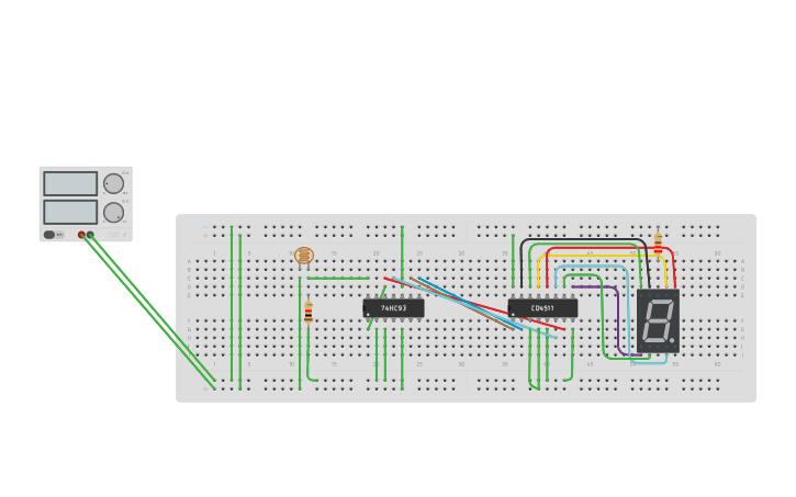 Circuit design Digital Object Counter - Tinkercad
