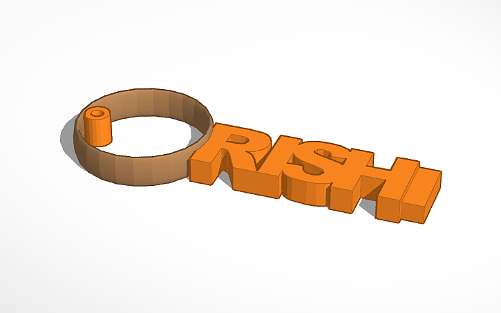3D design Rishi_keychain | Tinkercad