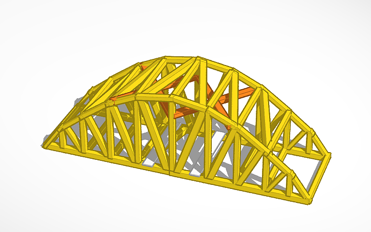 3D design Spaghetti Bridge | Tinkercad