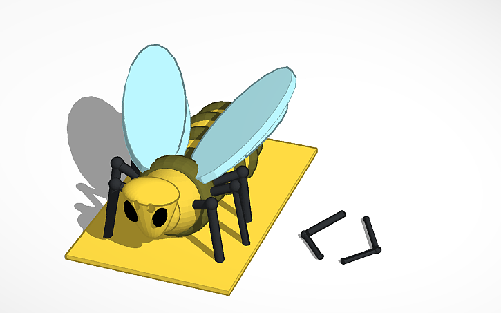3D design Bee Printable - Tinkercad