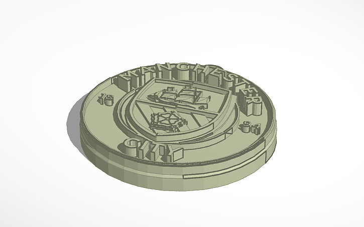Manchester City New Badge Keyring Tinkercad