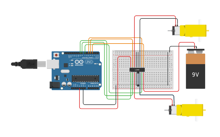 Circuit design dc_motor_arduino - Tinkercad