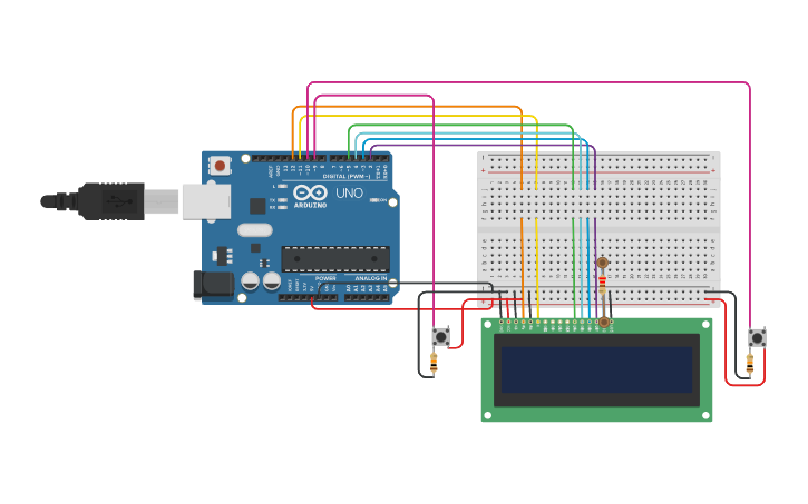 Circuit design Arduino Scoreboard - Tinkercad