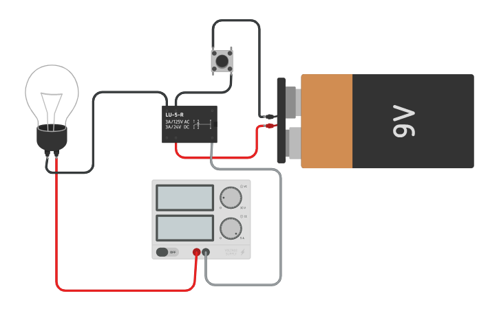 Circuit design relay - Tinkercad