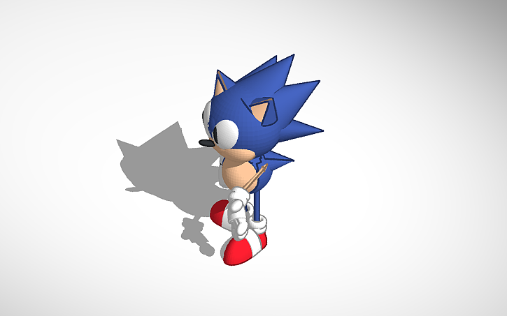 3D design SOnic the hedgehog three - Tinkercad
