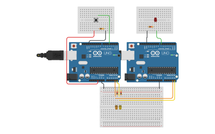 Circuit design Arduino I2C - Tinkercad