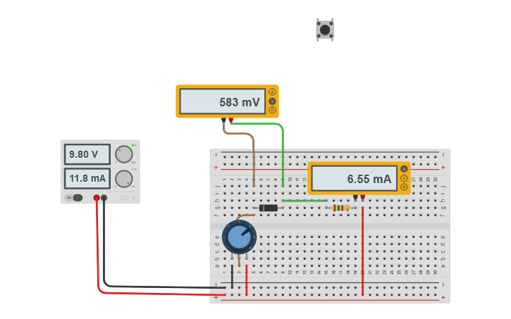Circuit design Kennlinie Diode | Tinkercad