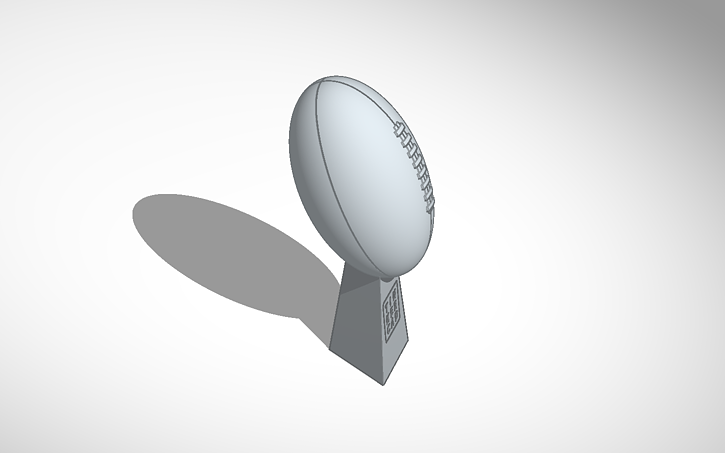 super bowl trophy tinkercad