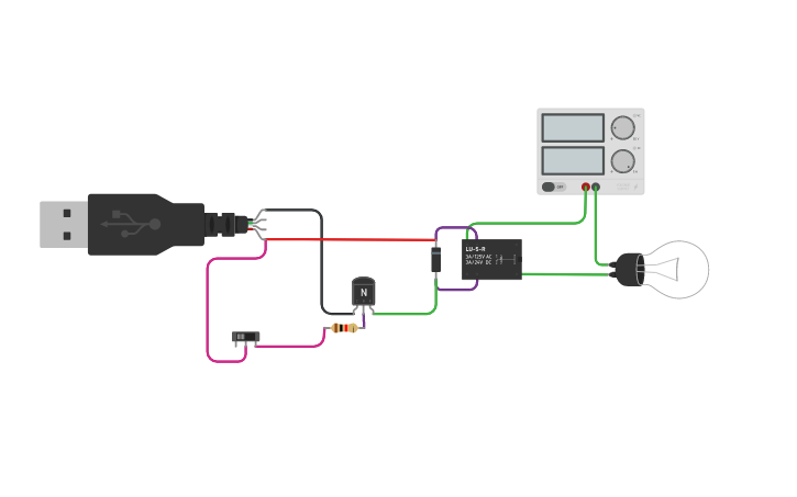 Circuit design DIY Relay Module | Tinkercad