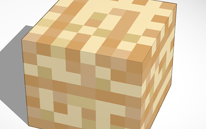 3D Design Minecraft Birch Wood Block Tinkercad