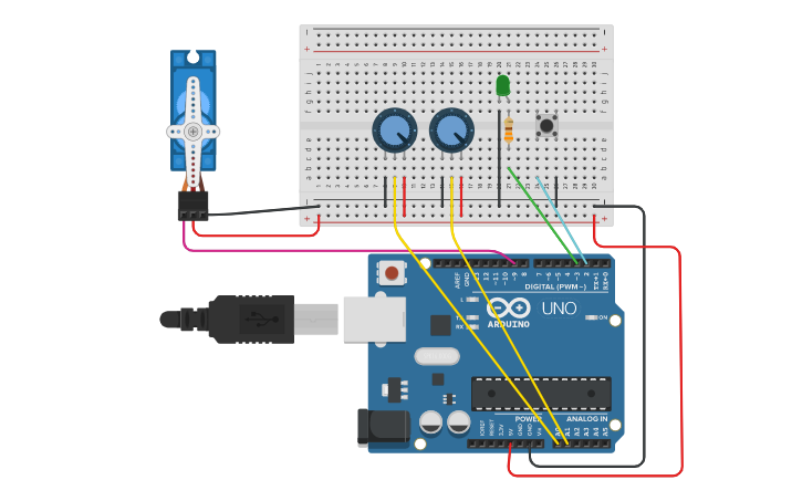 Circuit design MATLAB App Designer Arduino Side | Tinkercad