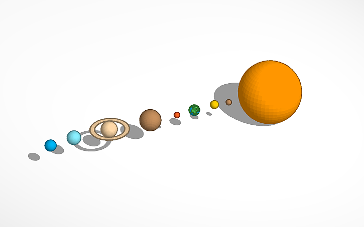 3D design Solar System - Tinkercad