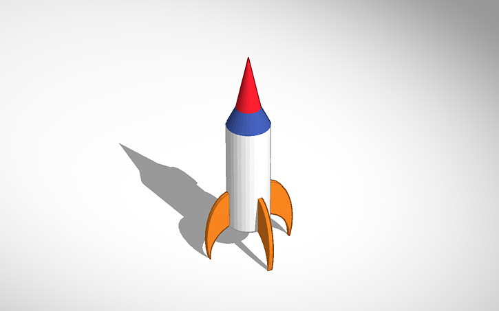 3D design Roket (Rocket) - Tinkercad