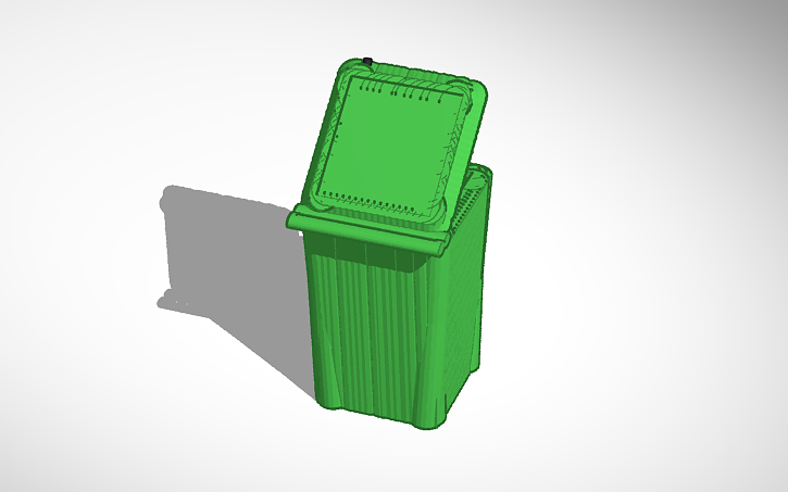 chips waste container, 3D CAD Model Library