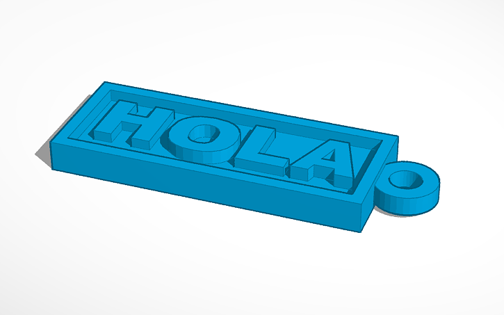 3D design Sierra's HoLa key chain - Tinkercad