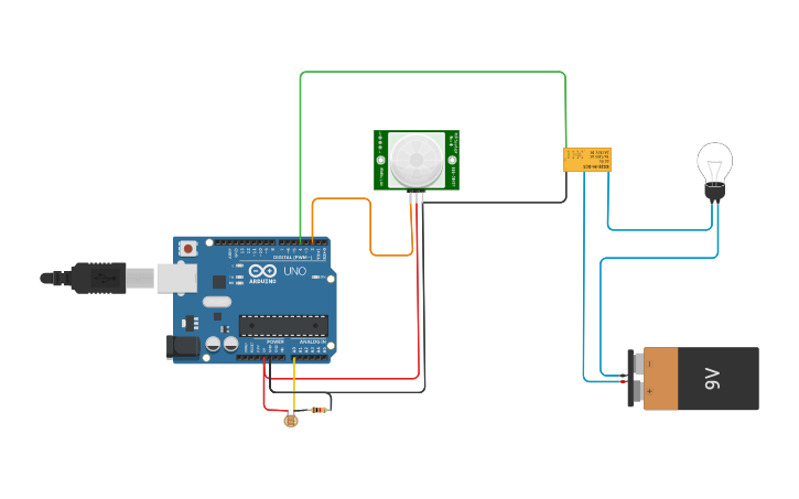 Circuit design Smart Lighting System | Tinkercad