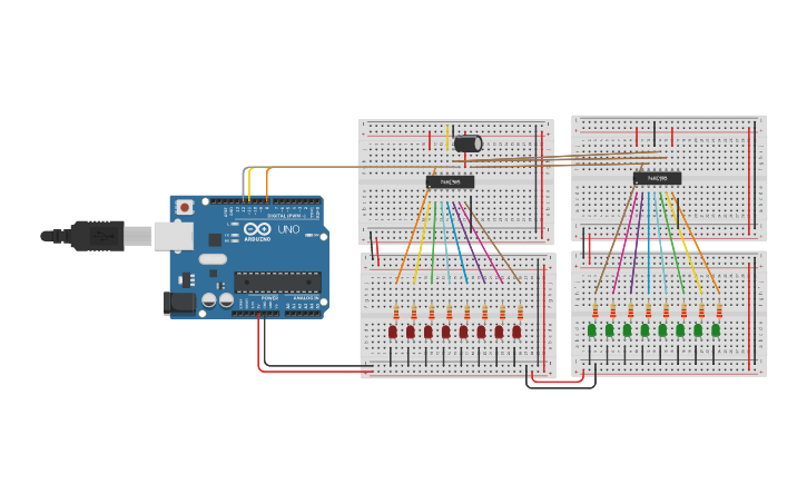 Circuit design array - Tinkercad