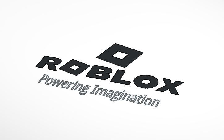 3D design Roblox Logo w/ Motto | Tinkercad