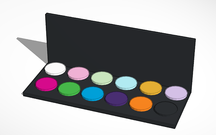 3D design Makeup Palette - Tinkercad