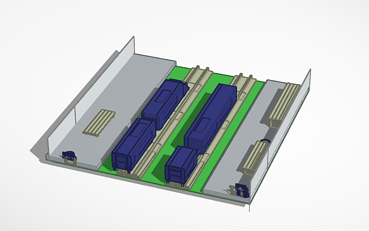 3D design train station - Tinkercad