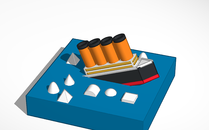 3D design titanic - Tinkercad