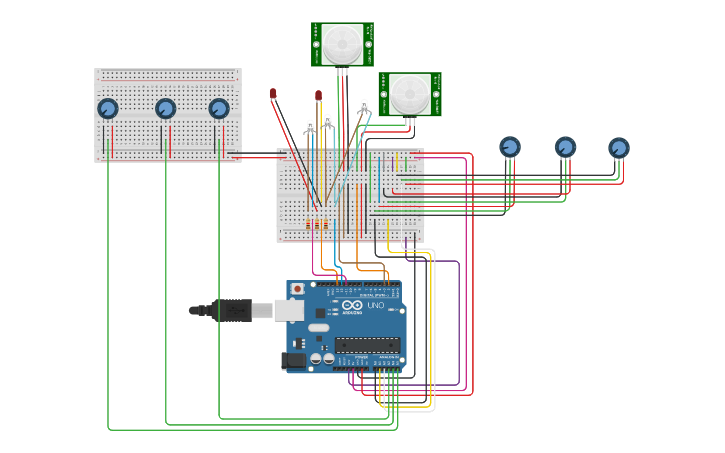 Circuit design Damage + Combined Shake it Off, 2 PIR Sensor + 2 ...
