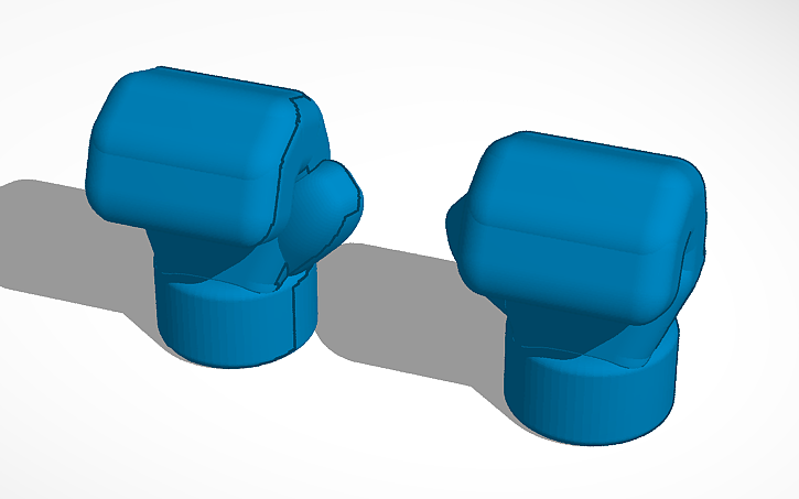 3D design boxing gloves - Tinkercad