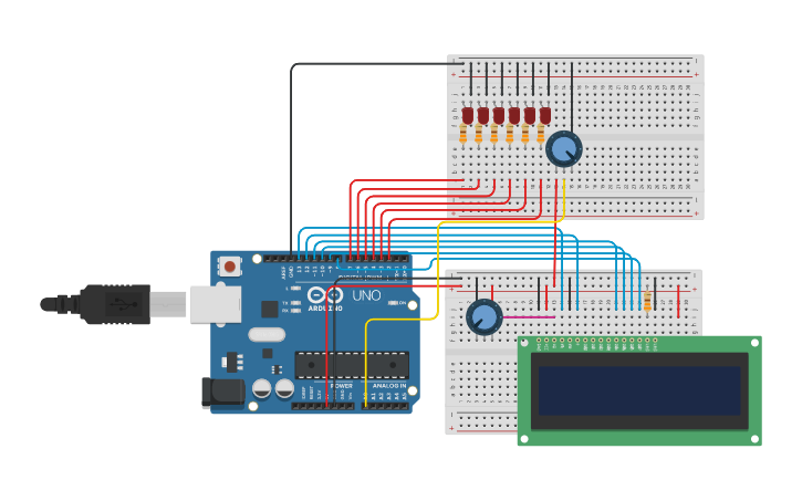 Circuit design LCD_BarGraph_02 | Tinkercad