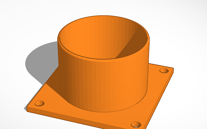 3D design laser exhaust vent hose attachment - Tinkercad