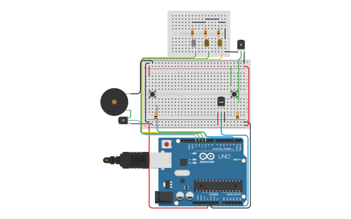 Circuit design Arduino Assignment EEE126 - TMP36 Design - Tinkercad
