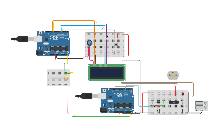 Circuit design Portão Automático - Tinkercad