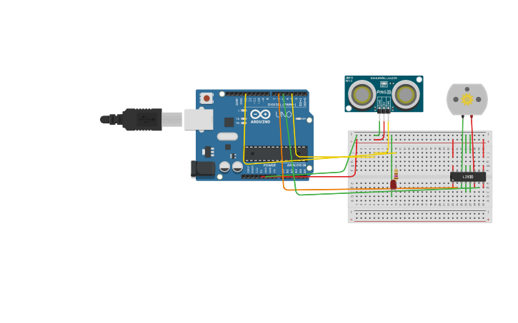 Circuit design Sensor Pintu - Tinkercad