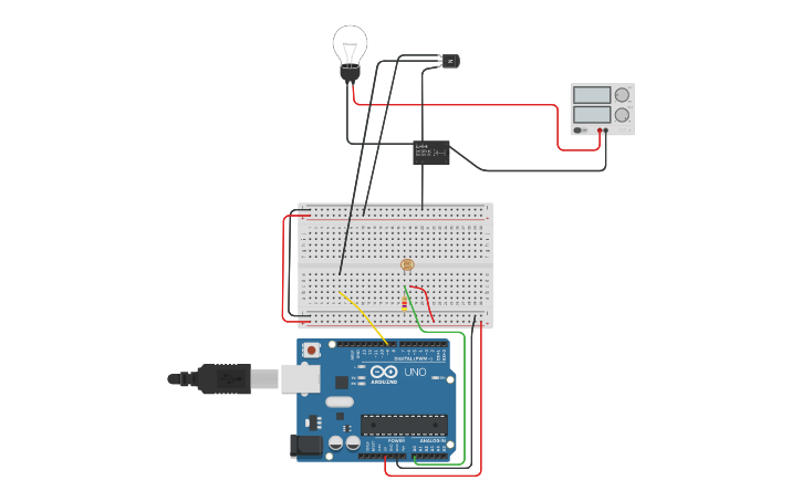 Circuit design Light Sensor - Tinkercad