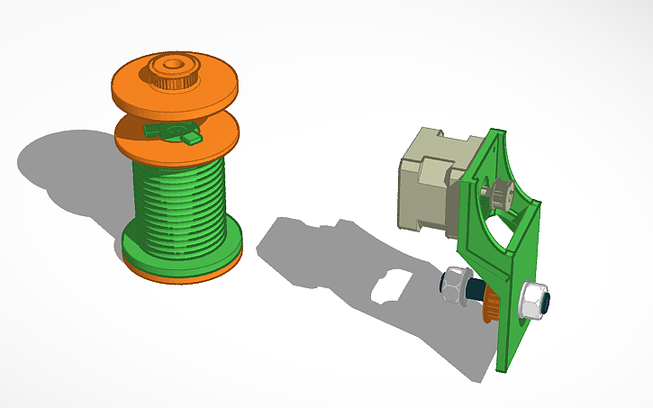 3d Design Nema 17 Holder And Cable Winder Tinkercad