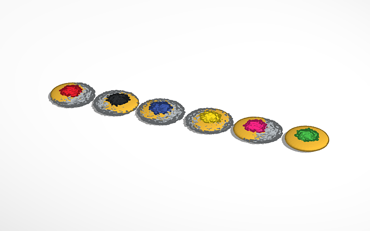 Power Coin Design Power Rangers 3D design Power Rangers 2017 Power Coins - Tinkercad