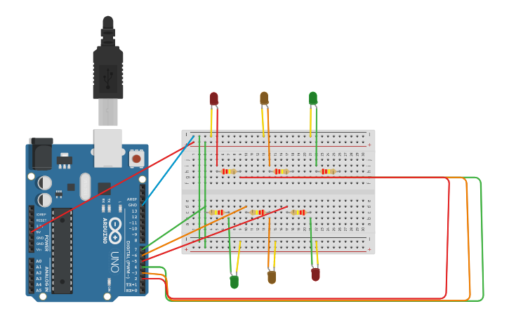 Circuit design (10) LED(6) | Tinkercad