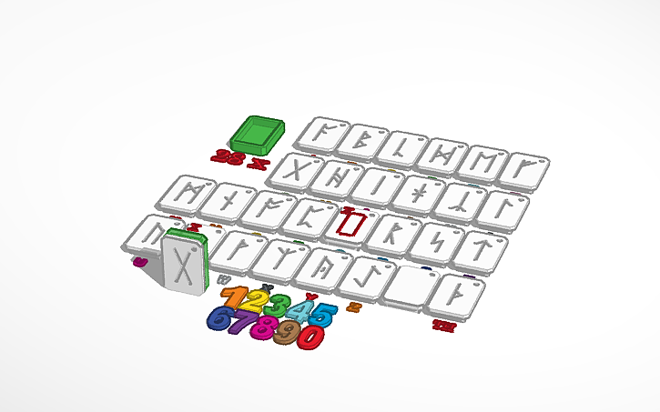 3D design NC Runes - Tinkercad