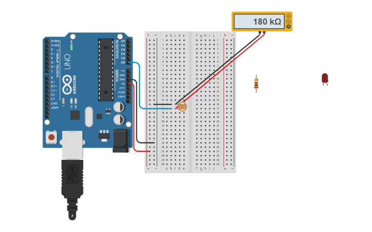 Circuit design Photoresistor Part 1 | Tinkercad