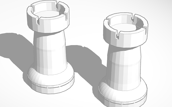 3D design Chess Rook - Tinkercad