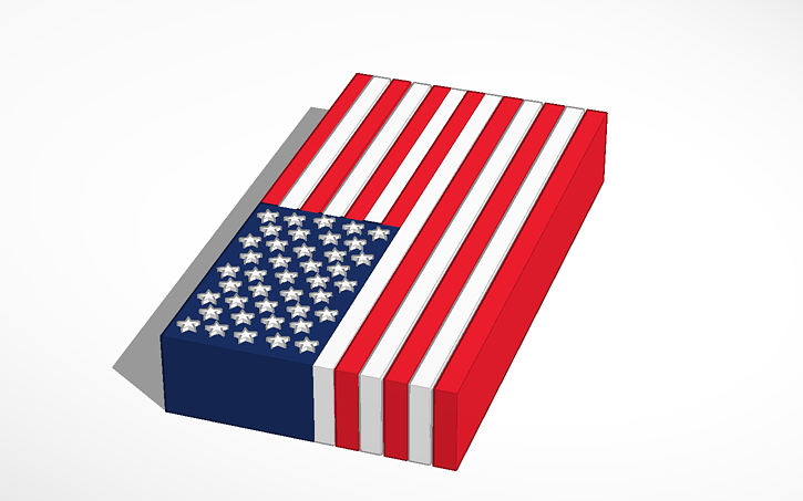 3D design American Flag - Tinkercad