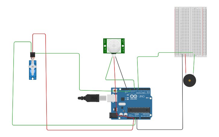 Circuit design security sensor | Tinkercad
